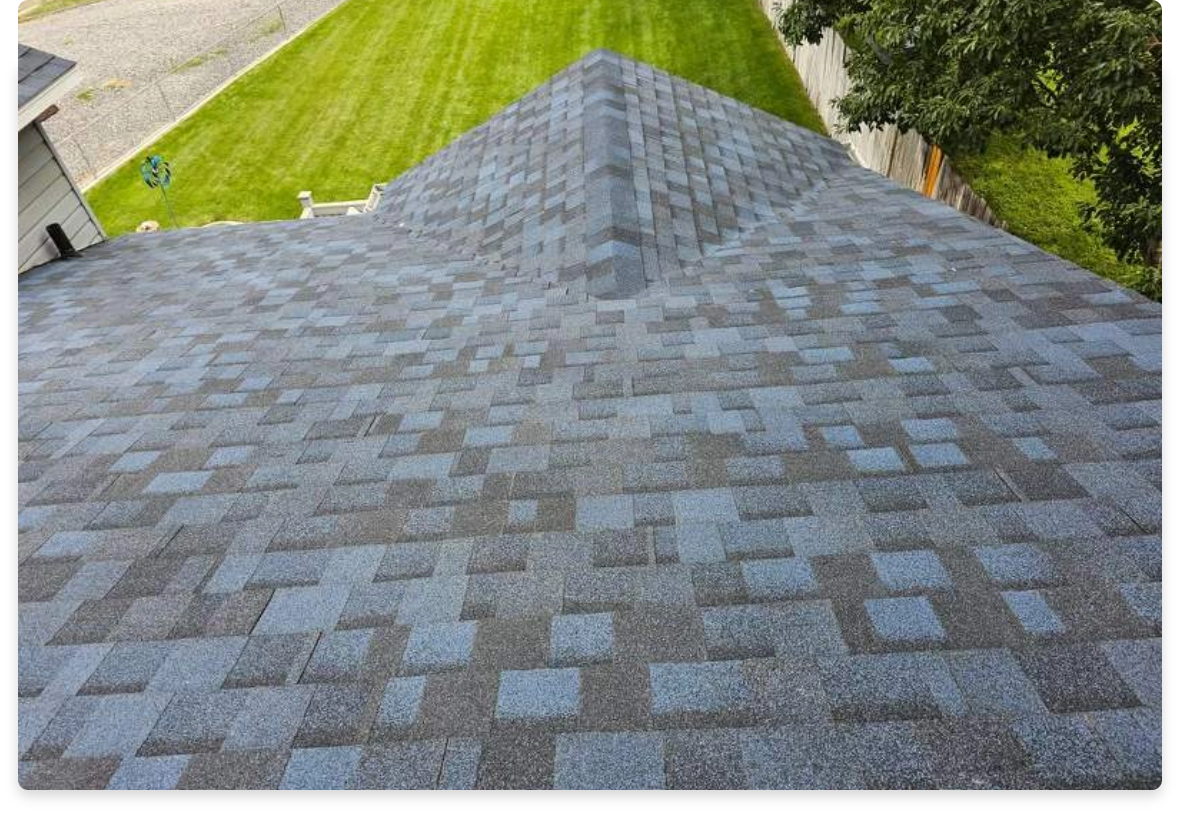 Enjoy a Safer and Worry-Free Home, an image featuring primarily part of a roof
