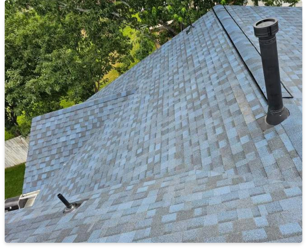 Enjoy a Safer and Worry-Free Home, an image featuring primarily part of a roof