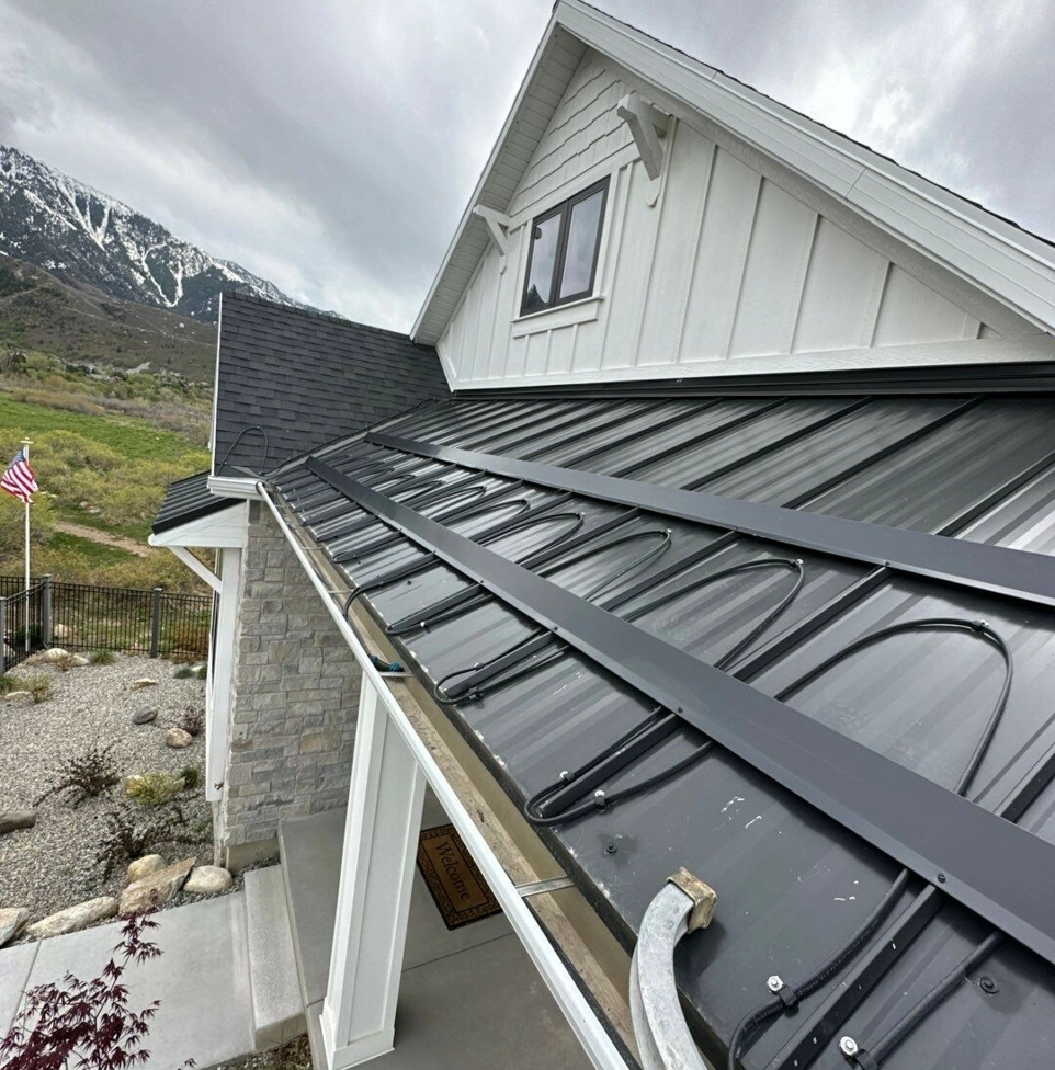 Gutter Rx Leaf Guard Gutter Rx Leaf Guard, Image of part of a home, featuring part of a roof and part of a gutter