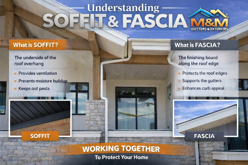 Infographic explaining what is soffit and fascia